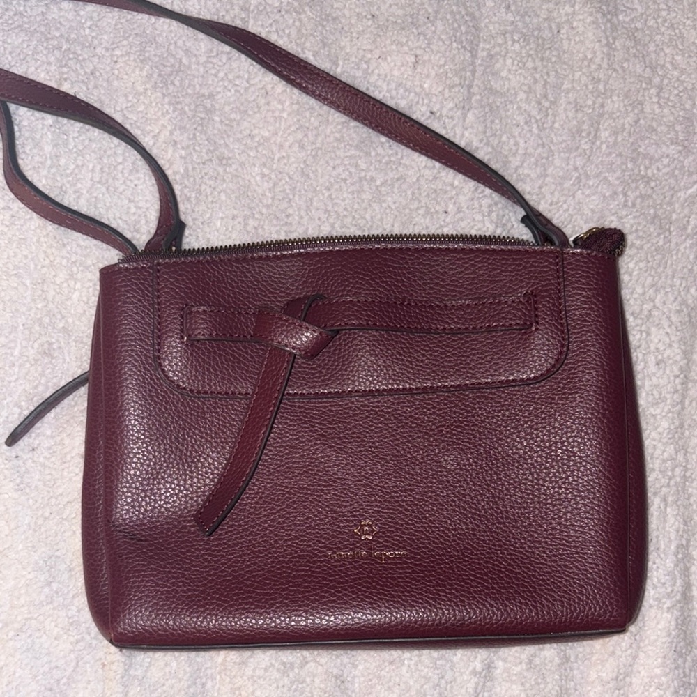 Nanette Lepore Wine Crossbody Bag with Bow Accent